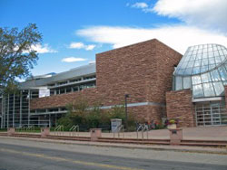 Main Branch north wing, Canyon Blvd entrance, as viewed facing west.